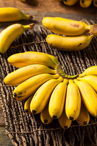 istock Raw Organic Yellow Baby Bananas 598085148