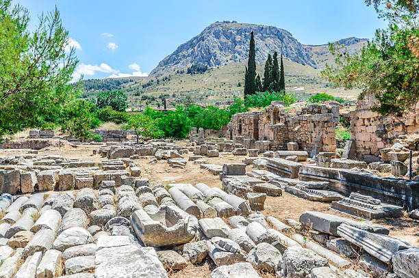 istock Beautiful ruins of Ancient Corinth in Greece 598087928