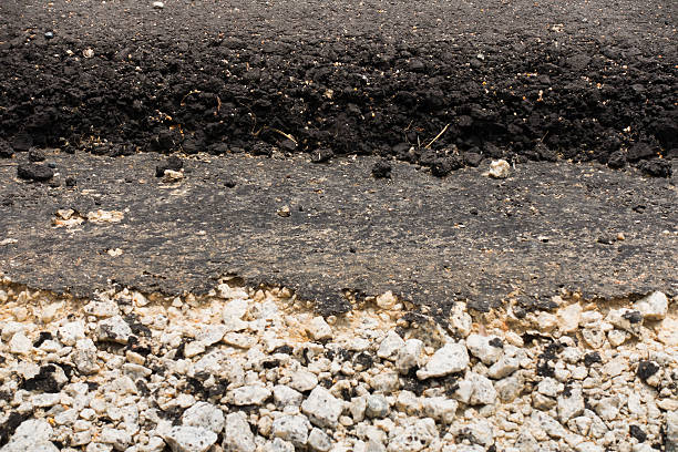 istock Edge of asphalt road. 598088948