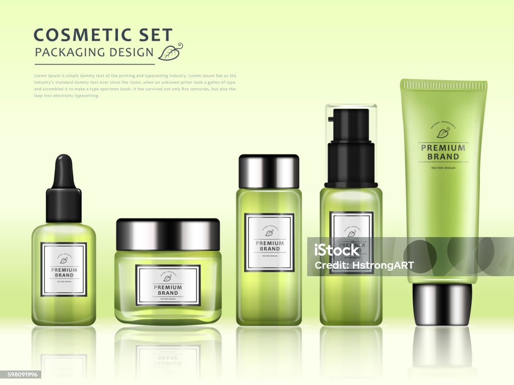 Basic Cosmetics Package Chic Cosmetic Package Template Stock Illustration - Download Image Now ...