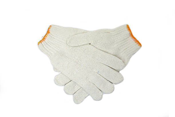 istock Cotton gloves isolated on white background 598092330