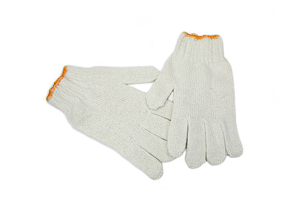 istock Cotton gloves isolated on white background 598092352
