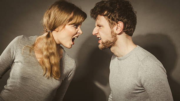 istock Husband and wife yelling and arguing. 598093978