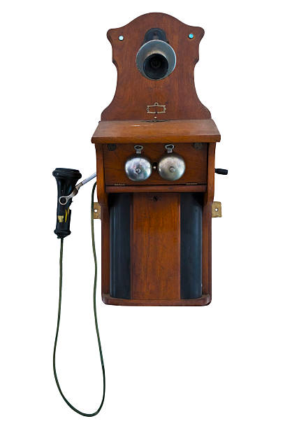 istock Old wooden telephone 598094068