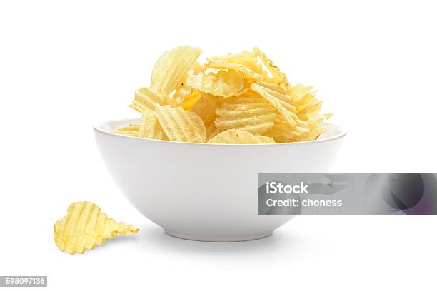 Potato Chips Stock Photo - Download Image Now - Potato Chip, Bowl, Snack