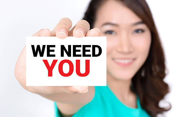 istock WE NEED YOU, message on the card 598099224