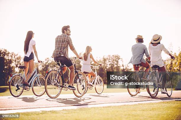 Just A Road Ahead Stock Photo - Download Image Now - Cycling, Bicycle, Exploration
