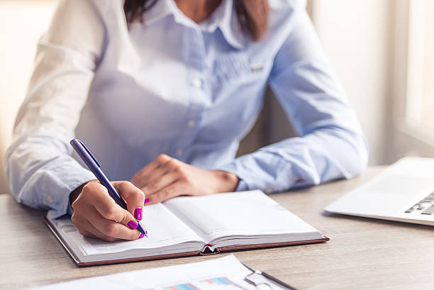 istock Attractive business lady in office 598133296