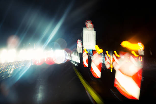 Abstract backround of Highway construction sites - Motion blurred