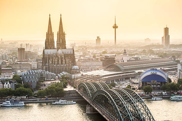 istock Koln cityscape with cathedral and steel bridge, Germany 598134598