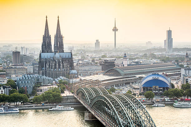 istock Koln cityscape with cathedral and steel bridge, Germany 598134740