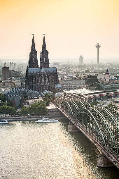 istock Koln cityscape with cathedral and steel bridge, Germany 598134924