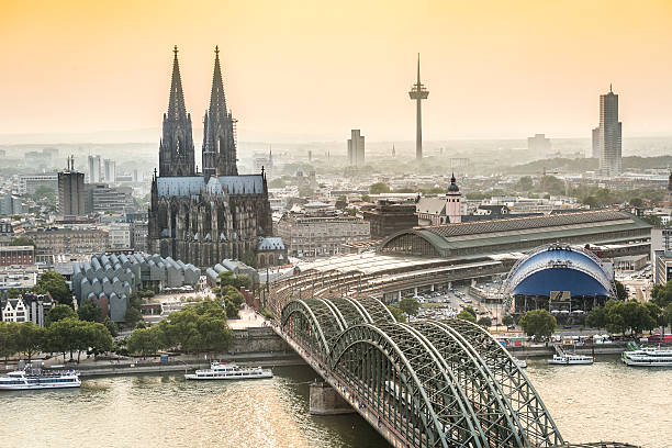 istock Koln cityscape with cathedral and steel bridge, Germany 598134972