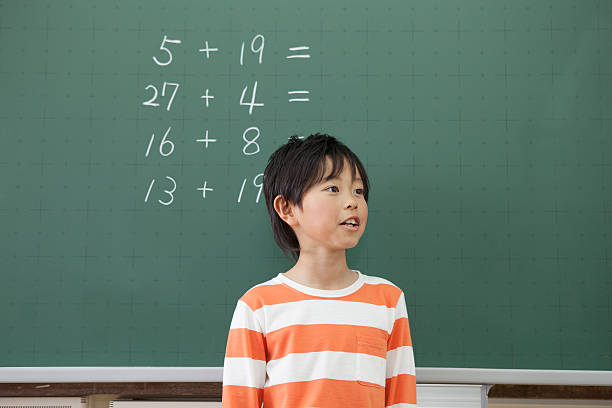 istock Japanese boy in front of a blackboard 598137358