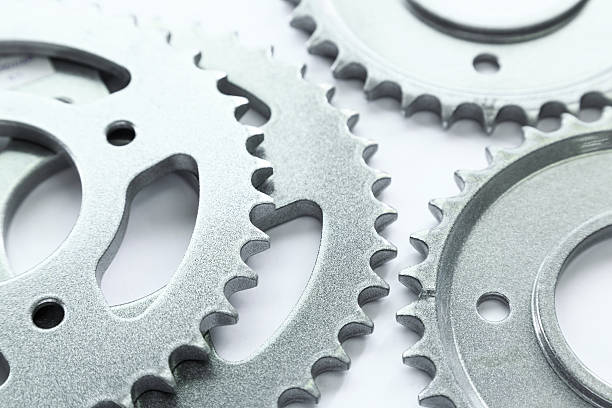 istock Bicycle sprocket coated with coating powder 598137874