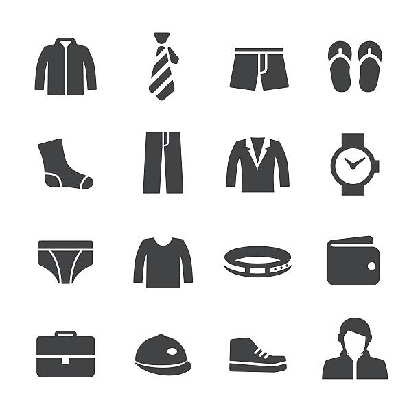 Mens Wear Icons - Acme Series View All: mens fashion stock illustrations