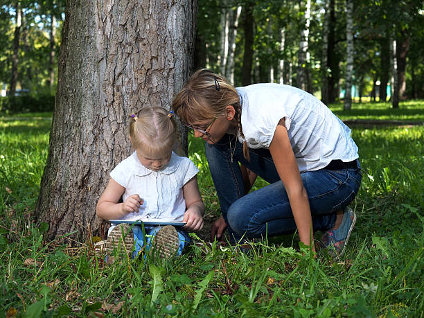 istock Two girls - adolescent and child 598140148