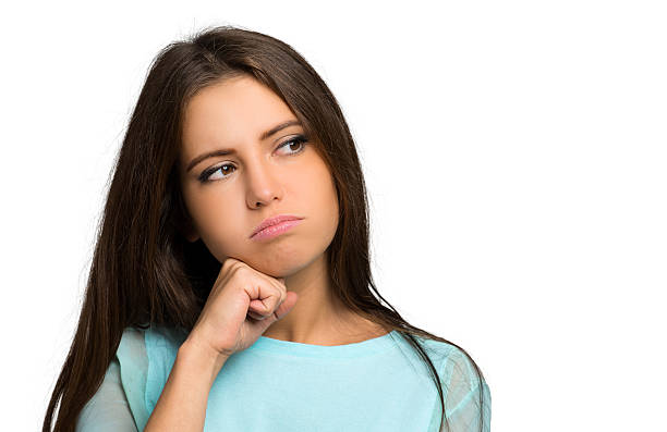 istock Bored woman portrait 598141848