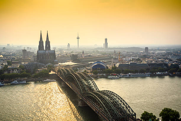 istock Koln cityscape with cathedral and steel bridge, Germany 598141872