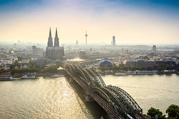 istock Koln cityscape with cathedral and steel bridge, Germany 598141962