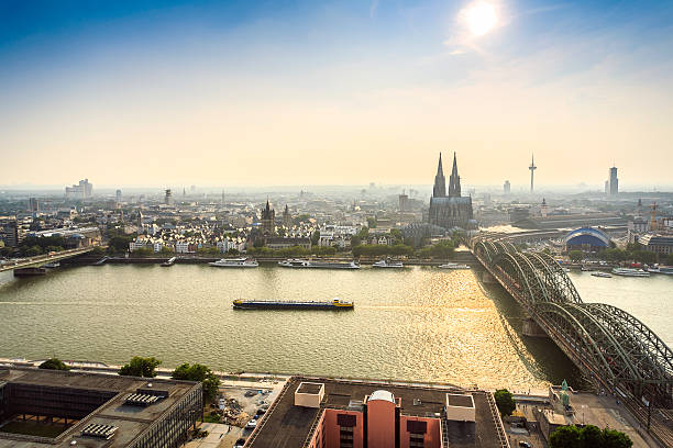 istock Koln cityscape with cathedral and steel bridge, Germany 598142054