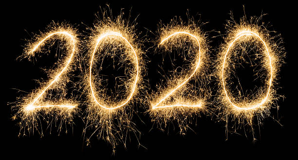 istock Sparkling golden New Year 2020 598143144