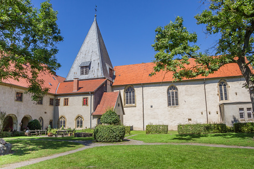 Malgarten, Germany - August 25, 2016: Church tower at the Malgarten monastery in Germany