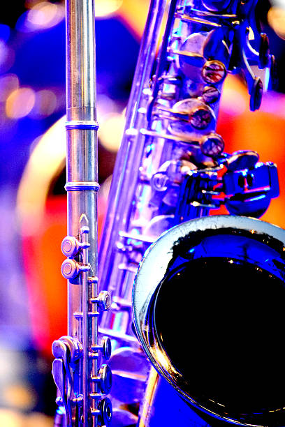 istock detail saxophone and flute on stage 598144116