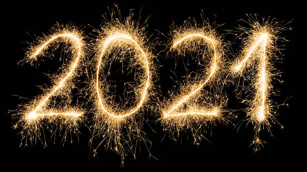 istock Sparkling golden New Year 2021 598144150