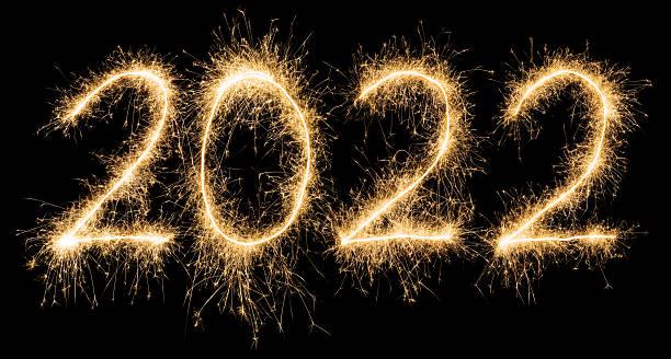 istock Sparkling golden New Year 2022 598145134
