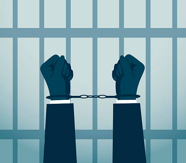 Arrest Illustration and Painting prison illustrations stock illustrations