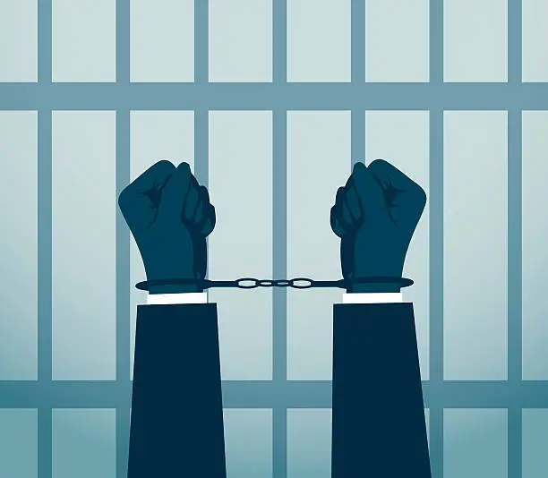 Vector illustration of Arrest