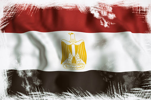 3d rendering of Egypt flag waving