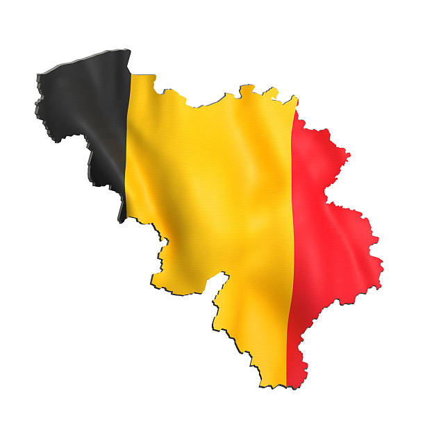 istock Silhouette of Belgium map with flag 598145754
