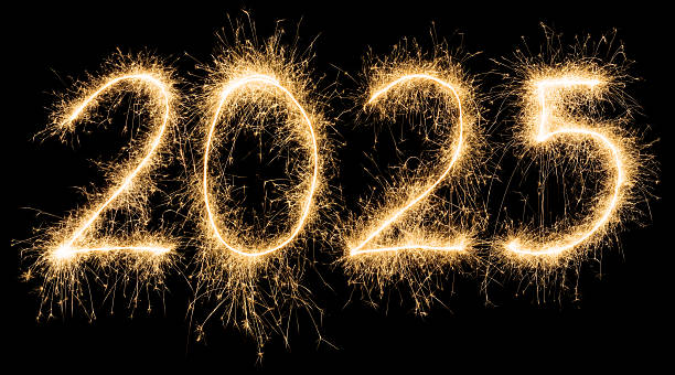 istock Sparkling golden New Year 2025 598147752