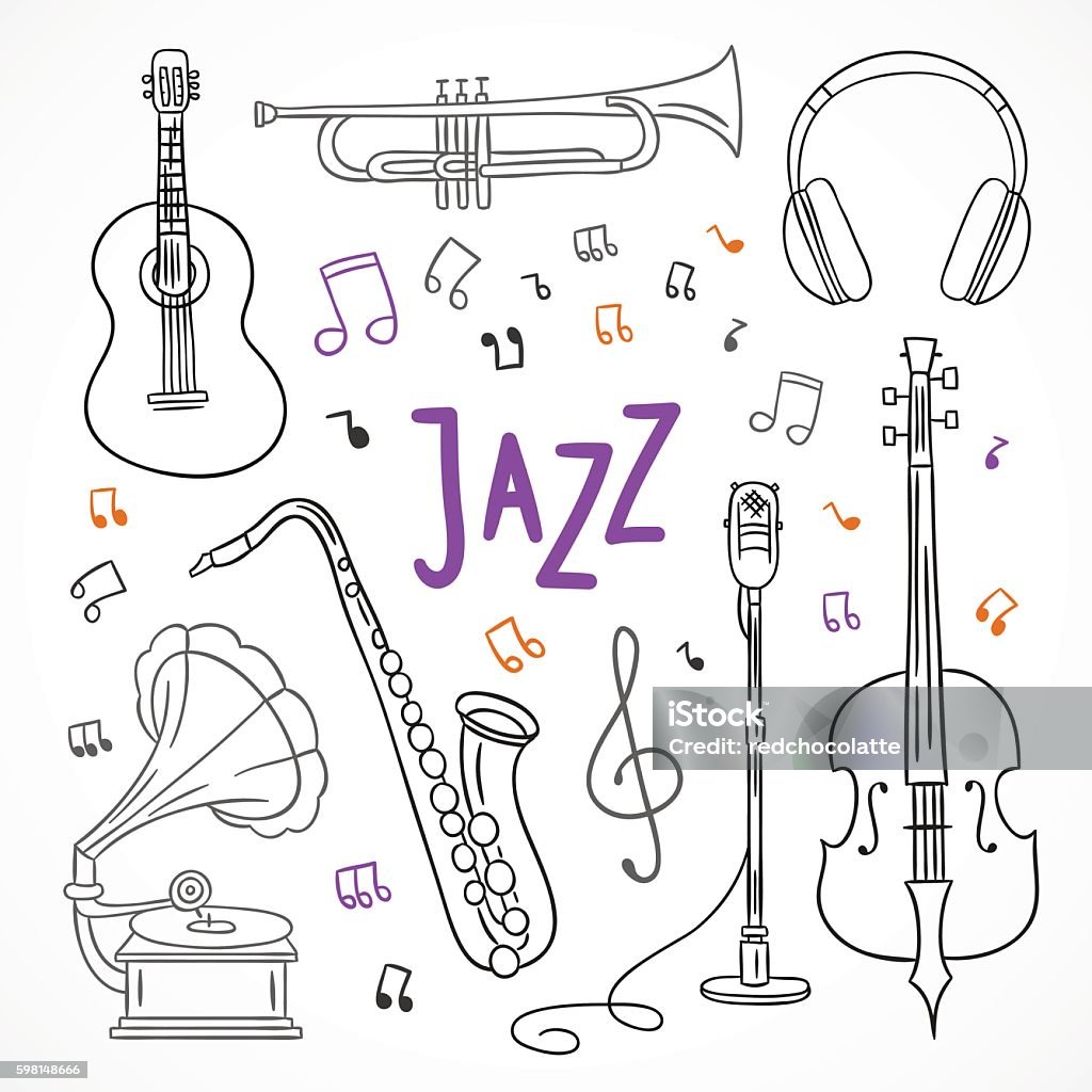 Hình Minh Họa Nhạc Jazz Nhạc Cụ Vẽ Tay Dàn Nhạc Giao Hưởng Hình minh họa  Sẵn có - Tải xuống Hình ảnh Ngay bây giờ - iStock
