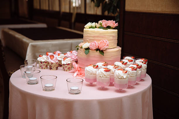 istock Candy bar. Table with sweets, candies, dessert 598150078