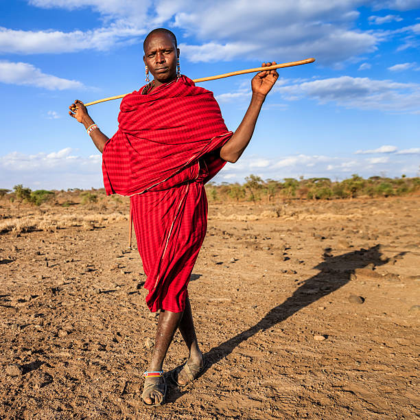 istock Warrior from Maasai tribe, Kenya, Africa 598153498