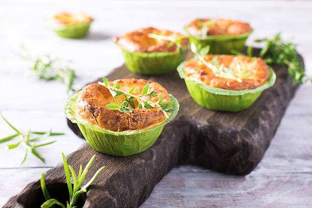 istock Savory cheddar cheese and leek mini quiches 598158230