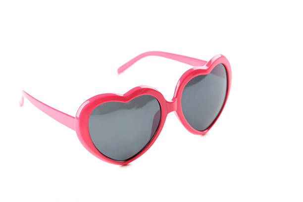 istock Pink sunglasses isolated on a white background 598158426