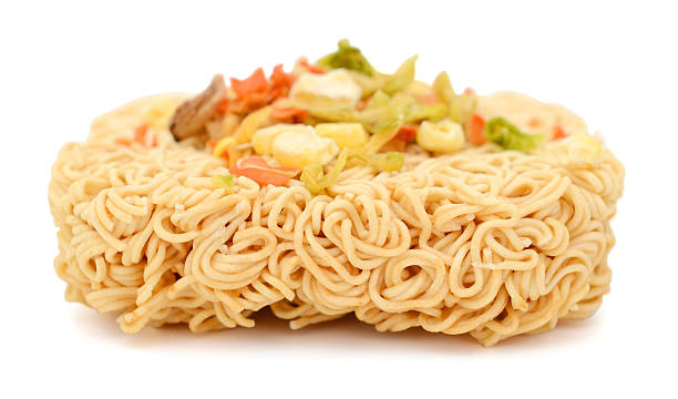 istock Instant noodles isolated on white 598159360