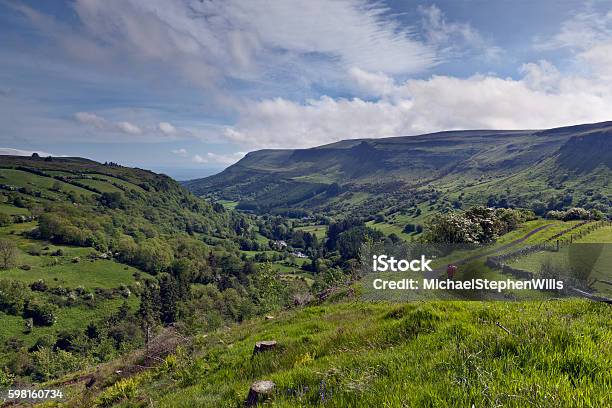 Glenariff Spring With Human Figure Stock Photo - Download Image Now - County Antrim, Valley, Farm