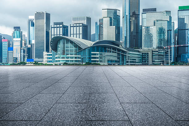 fachada de pavimento vacío del distrito central de hong kong - textured urban scene outdoors hong kong fotografías e imágenes de stock