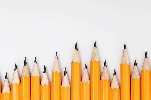 istock Group of pencils in a row 598163512