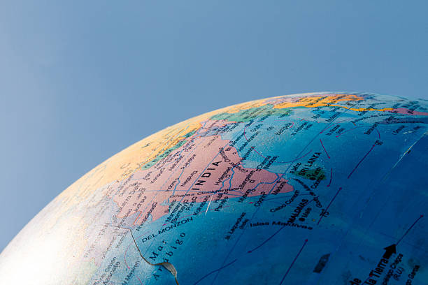 istock Globe with political division illuminated with sunlight and blue 598166018