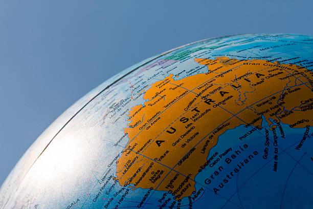 istock Globe with political division illuminated with sunlight and blue 598166576