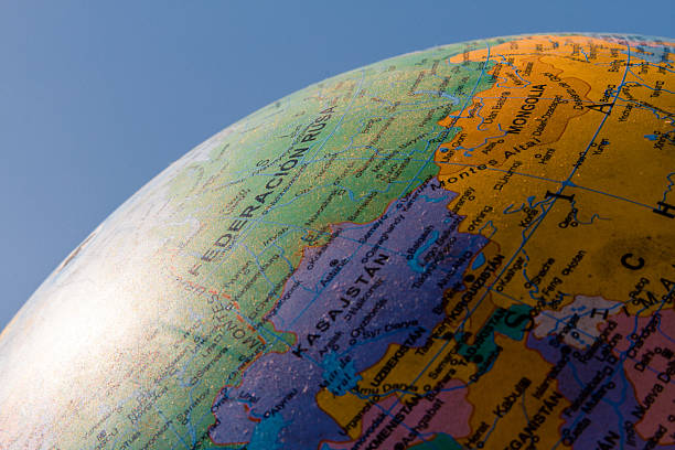 istock Globe with political division illuminated with sunlight and blue 598166842