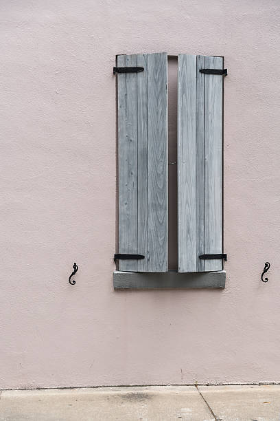 istock Window with wooden sun blinds 598167378