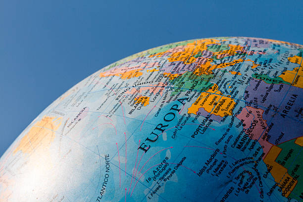 istock Globe with political division illuminated with sunlight and blue 598167454