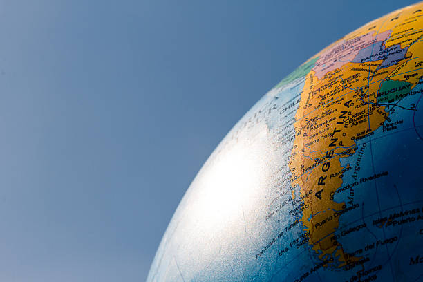 istock Globe with political division illuminated with sunlight and blue 598168650